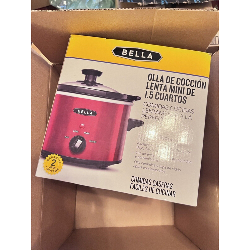 1.5 QT Bella PLAID Slow Cooker (new without barcode) UNIQUE COLOR